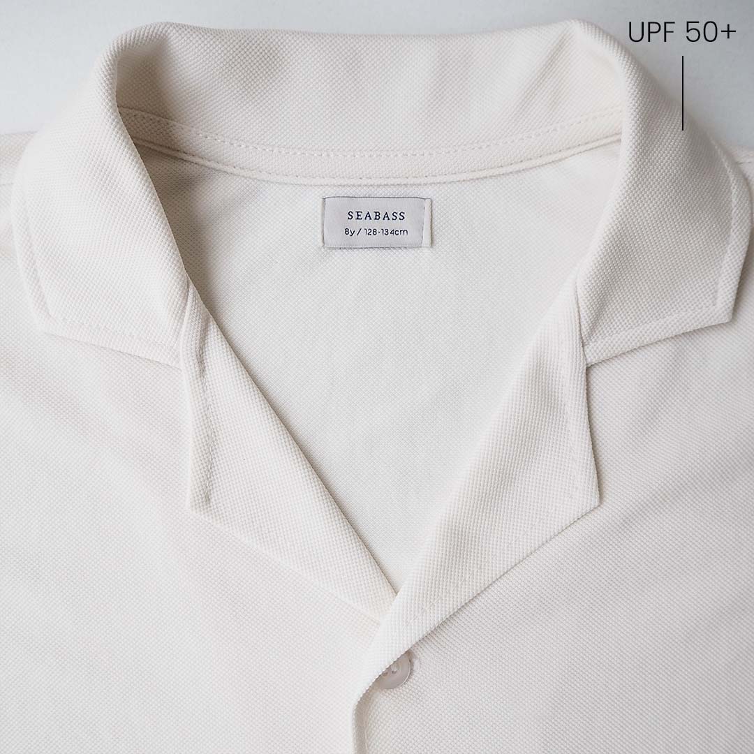 Camiseta Campamento UV Niño Blanco Perla