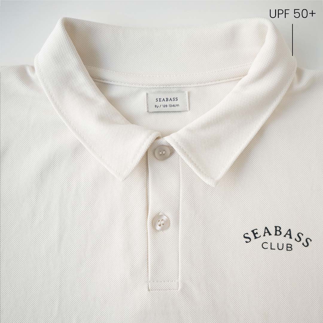 Polo UV Niño Blanco Perla