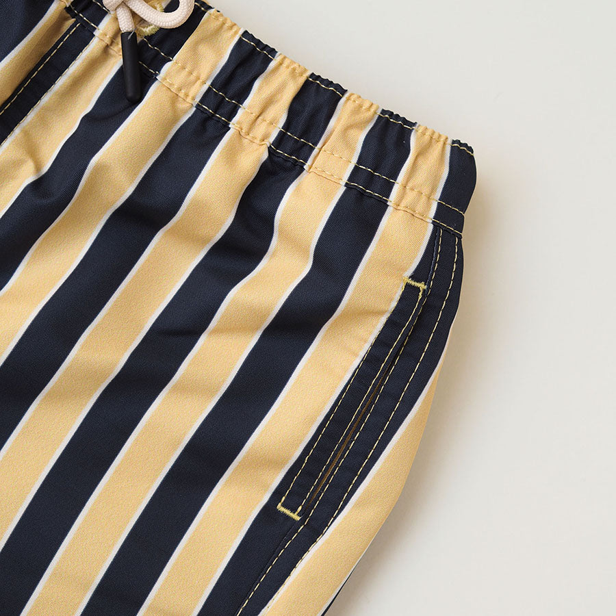 Traje de baño UV Hombre Sorrento - rayas amarillo marino