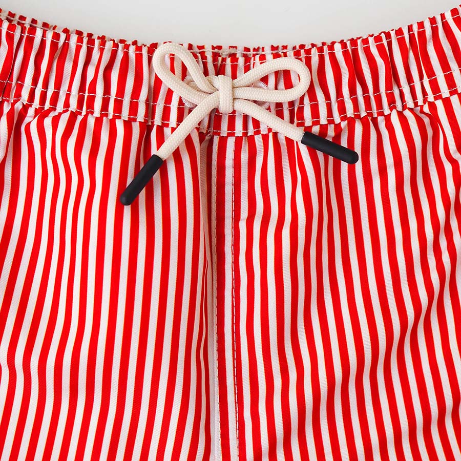 Pantalón corto de baño UV niño Venecia - rayas rojas
