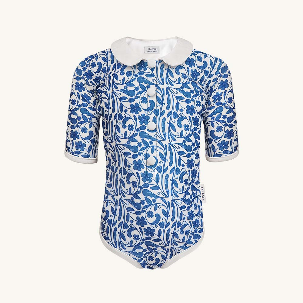 Traje de baño niña UV Coco Positano - azul real