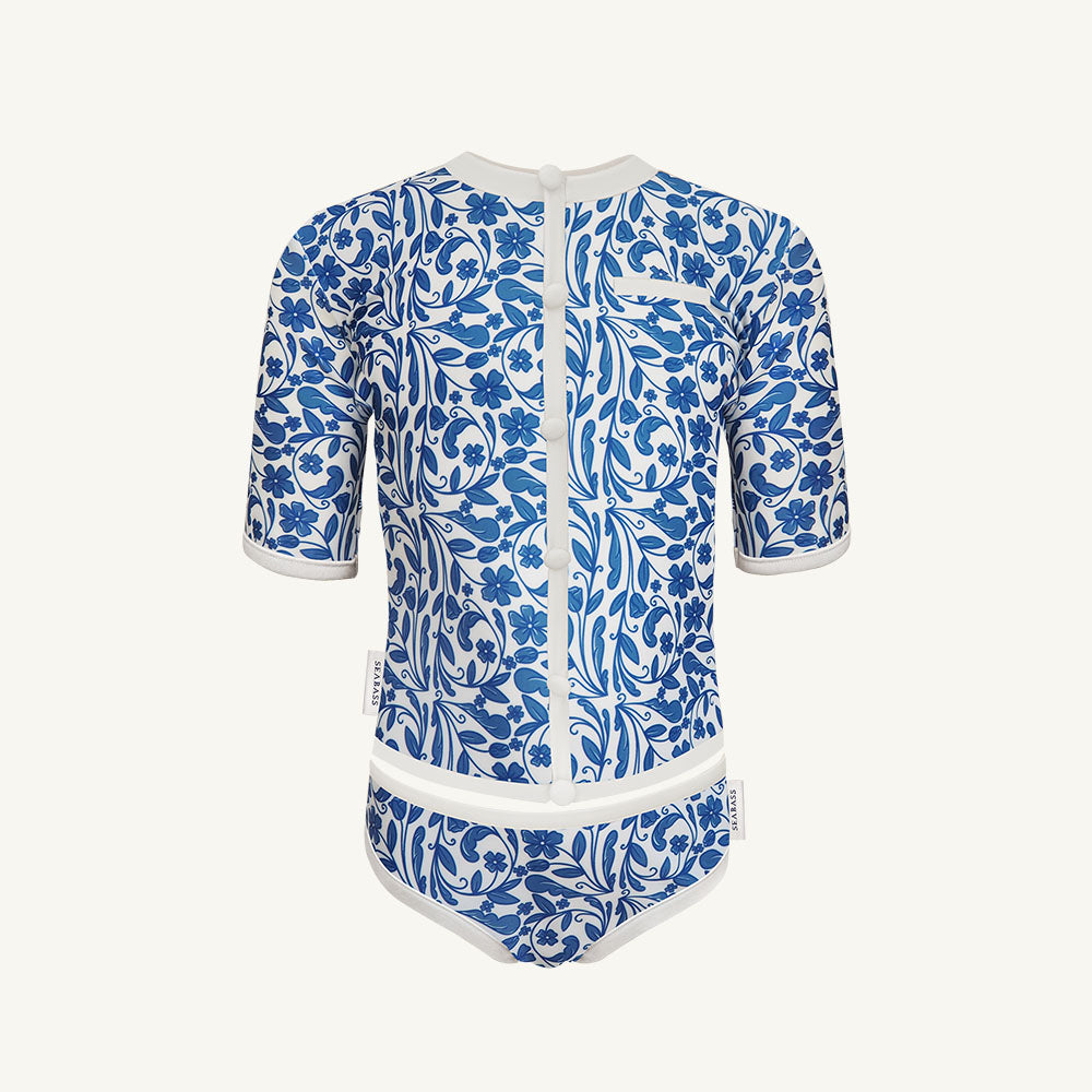 Bañador dos piezas niña UV Coco Positano - azul real