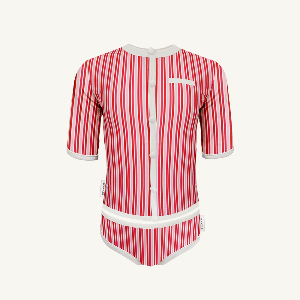 Traje de baño de dos piezas para niña Coco St. Tropez - rayas rosas
