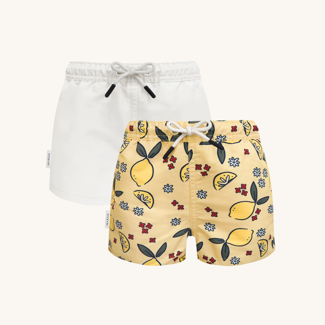 2-pack UV Zwemshort - Amalfi Wit