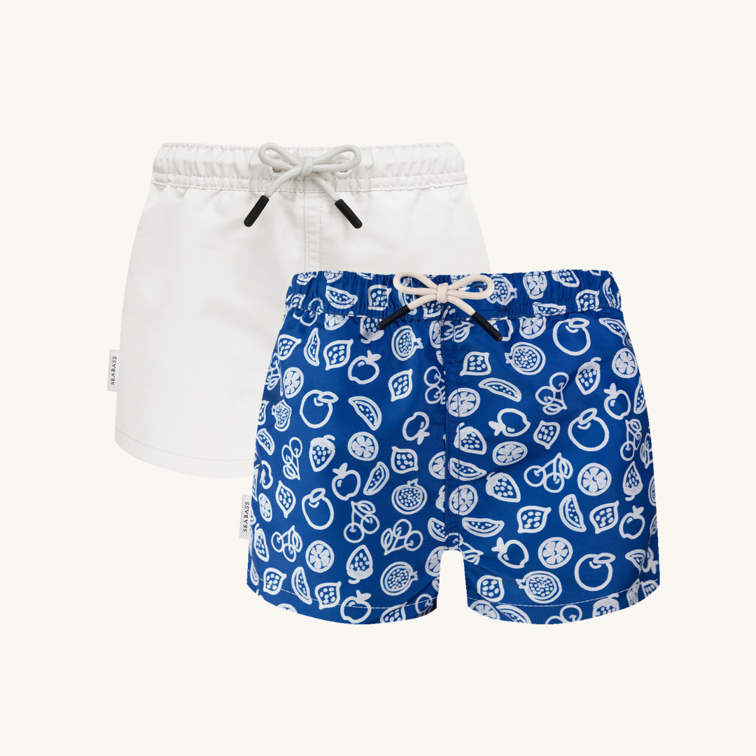 2 paar UV Zwemshorts - Formentera Wit