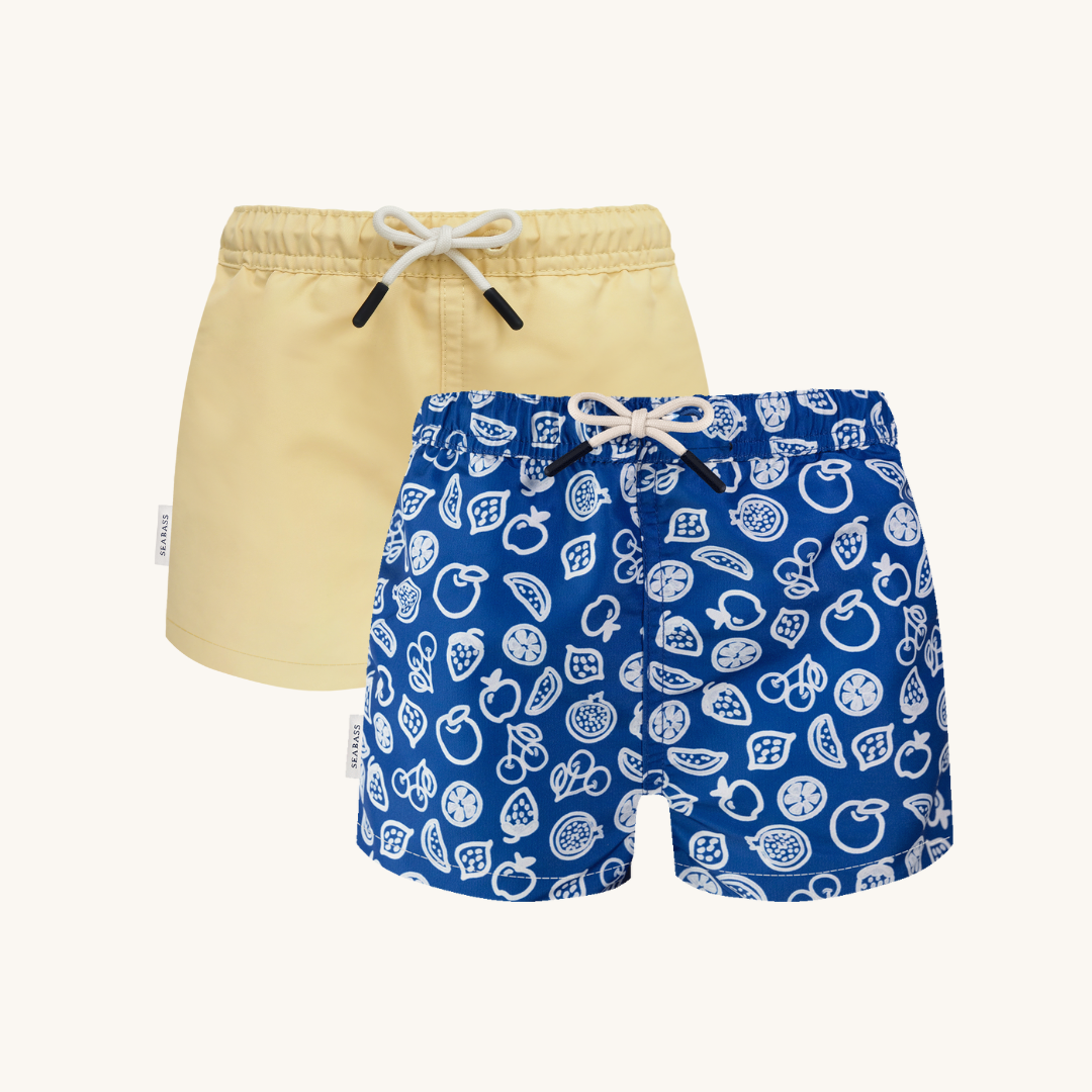 2 paar UV Zwemshorts - Formentera Geel