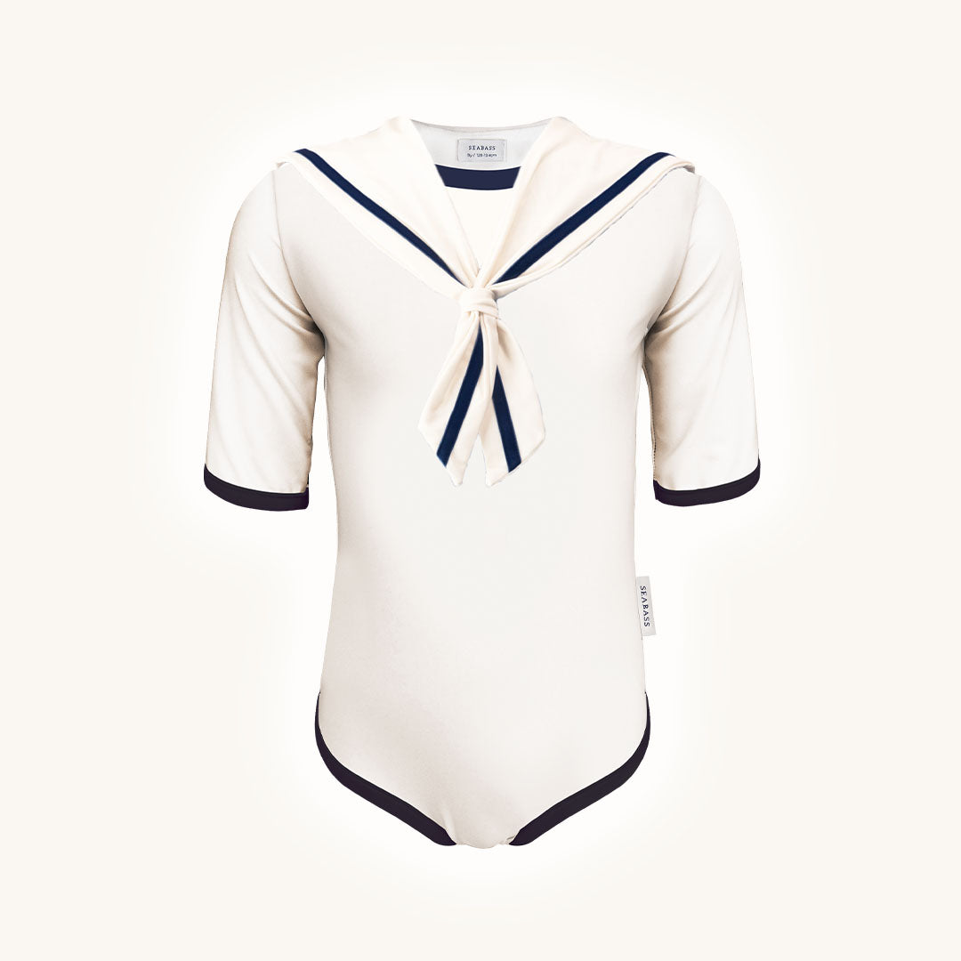 Set van UV-badpak en bermuda - Mooi beige