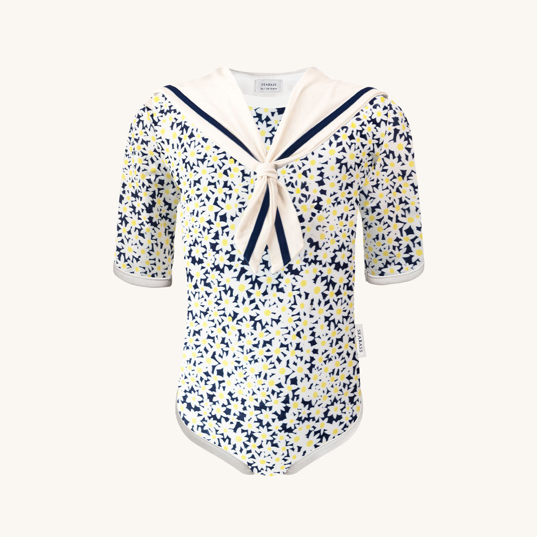 UV meisjesbadpak Sailor Palermo - marine margriet