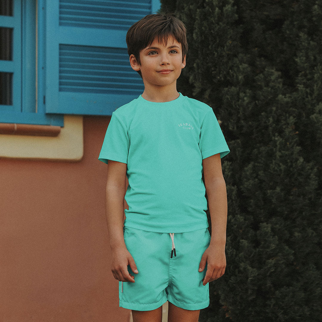 UV Zwemshort Neo Mintgroen voor jongens - effen