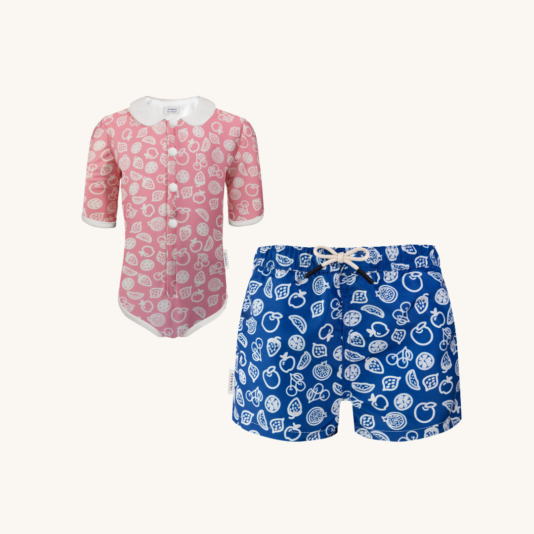Set van vader & dochter UV-zwemkleding - Formentera