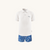 Set van UV Poloshirt en Zwemshort - Formentera White