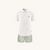 Set van UV Poloshirt en Zwemshort - Portofino White