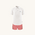 Set van UV Poloshirt en Zwemshort - Venetië Wit