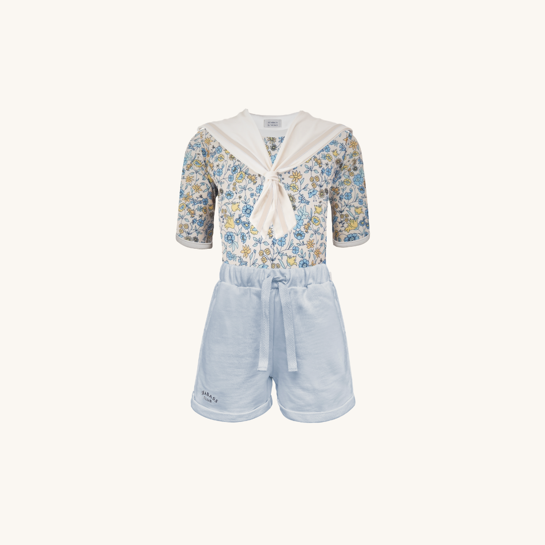 Set van UV-zwempak en bermuda - Marbella Blauw