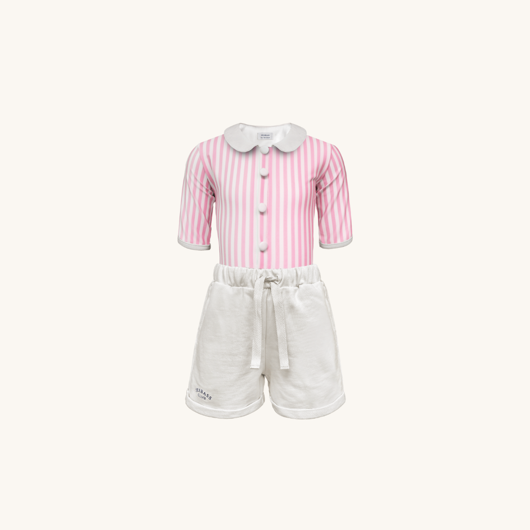 Set van UV-badpak en bermuda - Miami Beige