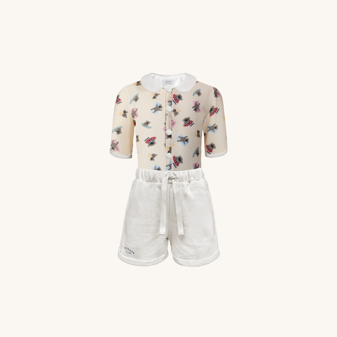 Set van UV-badpak en bermuda - Sydney Beige