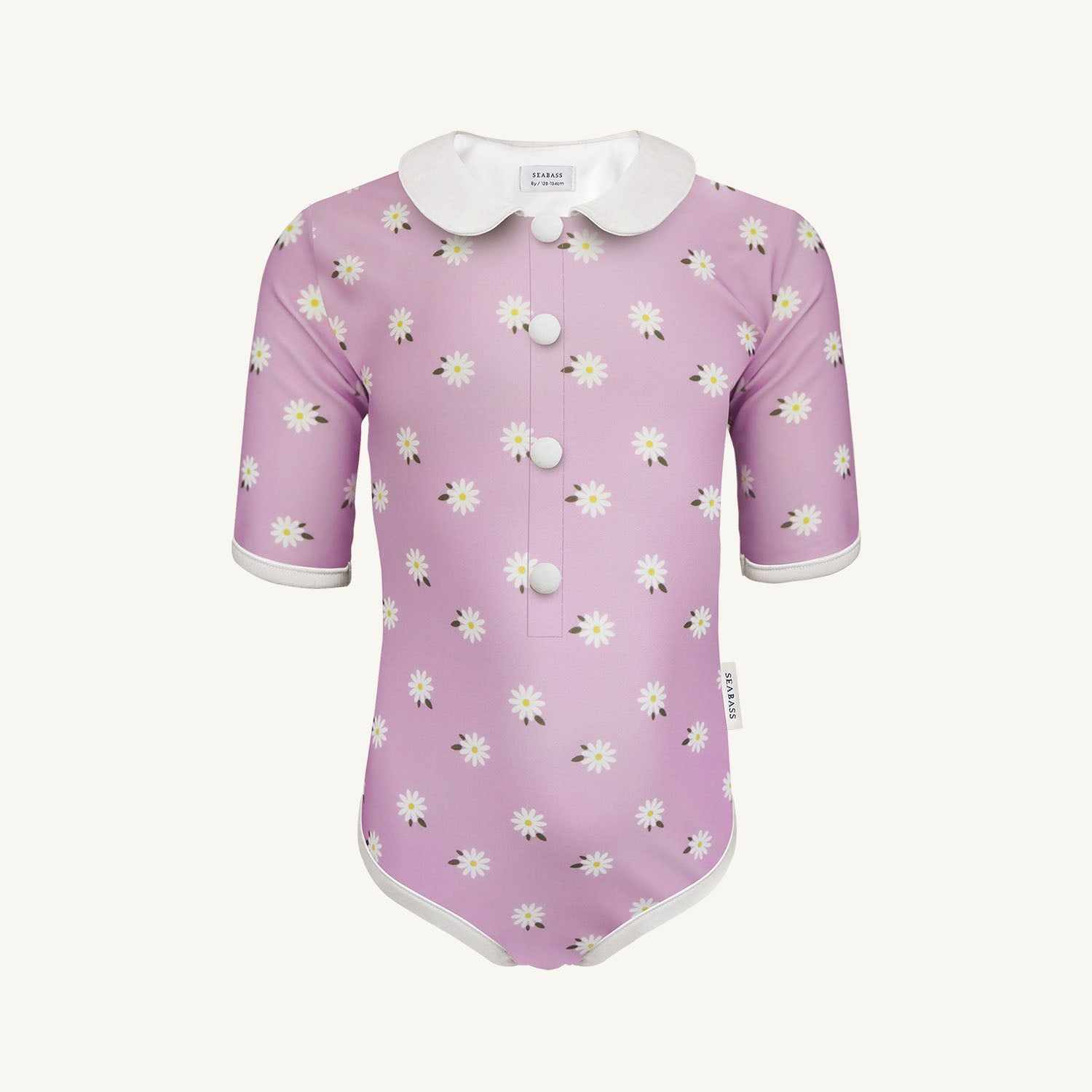 UV meisjesbadpak Coco Florence - lila margrieten