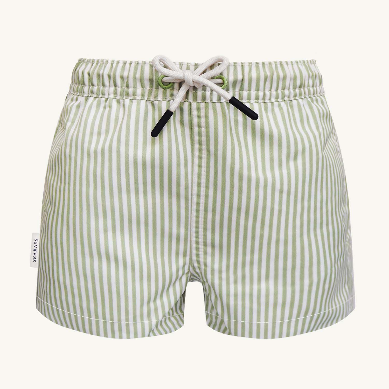 UV Zwemshort Portofino voor jongens - groene strepen