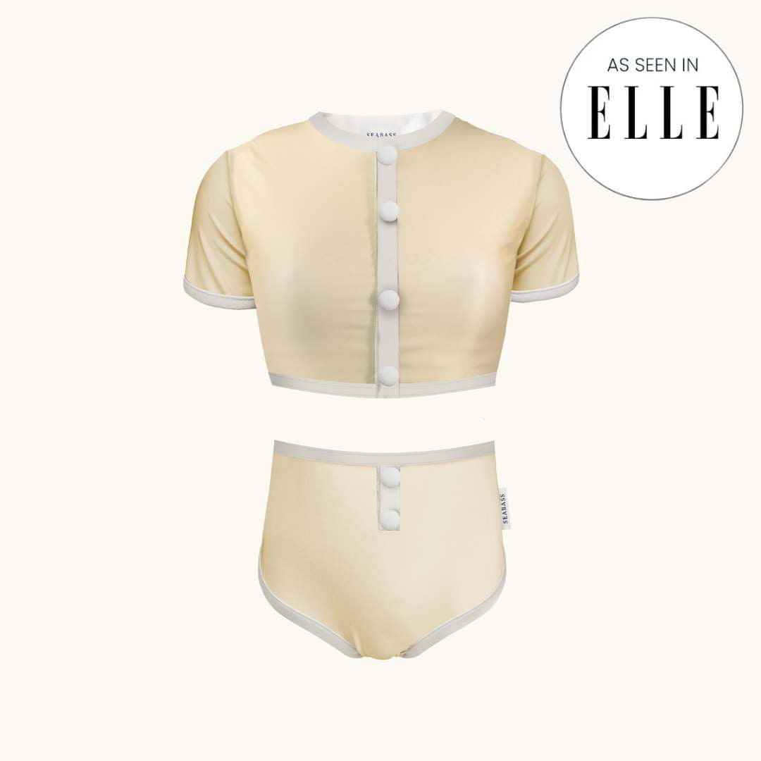 Dames UV Tweedelig Zwempak Coco Capri Lemon - geel